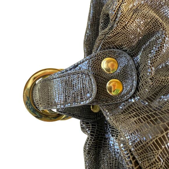 Gorgeous Helena de Natalio Embossed Snake Leather Hobo Bag - Picture 12 of 14